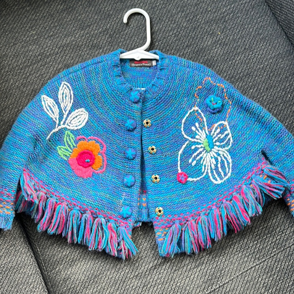 Catimini Girls Sweater Poncho